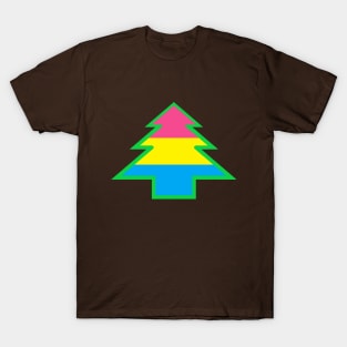 Pansexual/Panromantic Pride: Christmas Tree T-Shirt